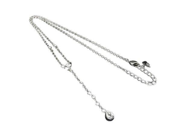ChristianDior クリスチャンディオール ネックレス シルバー メタル レディース ストーン 超美品【本物保証】