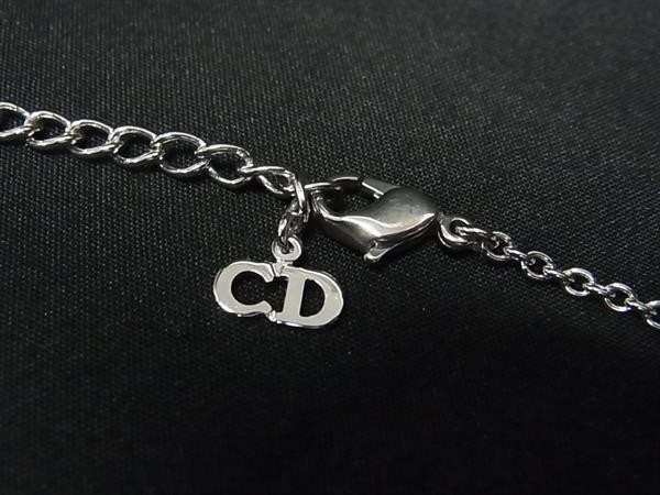 ChristianDior クリスチャンディオール ネックレス シルバー メタル レディース ストーン 超美品【本物保証】_2