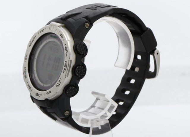 CASIO カシオ 腕時計 プロトレック PRW-3100 シルバー ブラック デジタル文字盤 樹脂／SS メンズ ソーラー電波 デジ