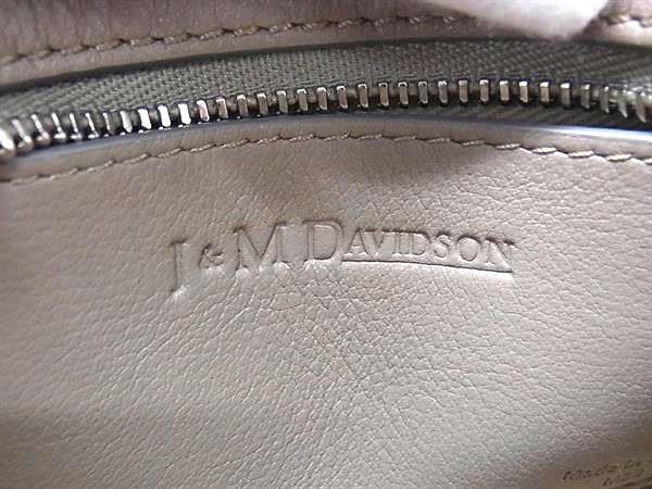 J&amp;M DAVIDSON ジェイアンドエムデヴィッドソン ショルダーバッグ トップハンドル ミニぺブル グレージュ レザー レディース スタッズ 超美品【本物保証】_1