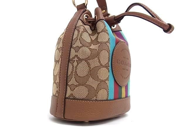 COACH コーチ ハンドバッグ シグネチャー C5639 ブラウン系 マルチカラー キャンバス×レザー レディース 2WAY クロスボディ ショルダー 新品未使用展示品【本物保証】_1