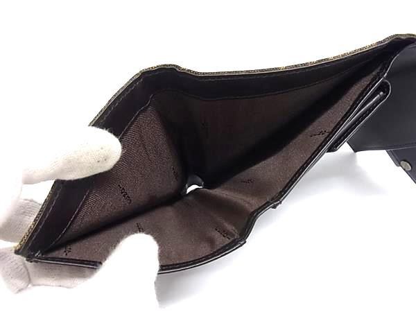 FENDI フェンディ 三つ折り 財布 ズッカ 8M0023 ブラウン系 キャンバス レザー ユニセックス 美品【本物保証】_4