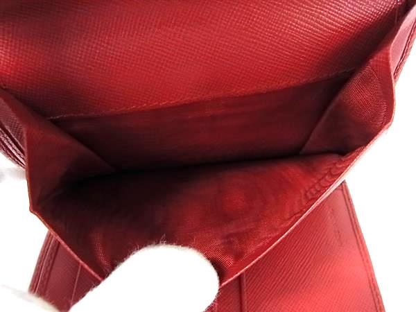 PRADA プラダ 財布 三つ折り財布 レッド サフィアーノレザー レディース ゴールド金具【本物保証】_6