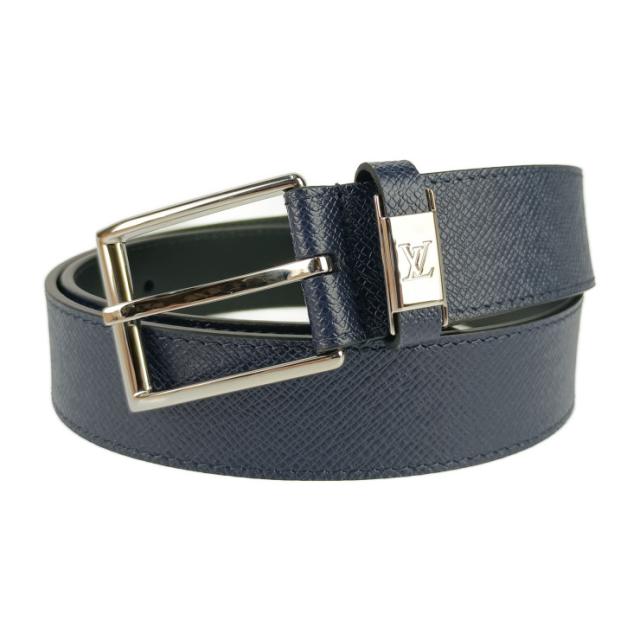 LOUIS VUITTON ネイビー レザーベルト　90 LOUIS VUITTON ネイビー レザーベルト90