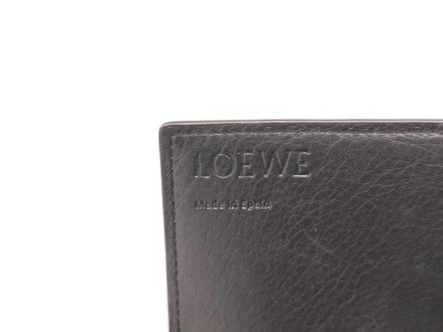 LOEWE ロエベ 財布 ヴァーティカル チェーンウォレット レッド ピンク ブラック レザー レディース 二つ折り長財布 美品【本物保証】_5