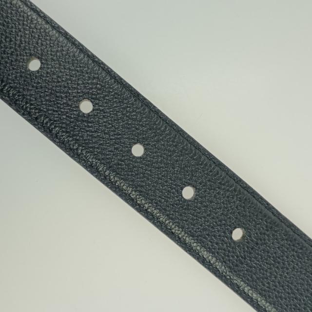 美品 LOUIS VUITTON ルイ ヴィトン サンジェルマン 35MM ベルト M8355S ブラック レザー メンズ #100/40 シルバー金具【本物保証】