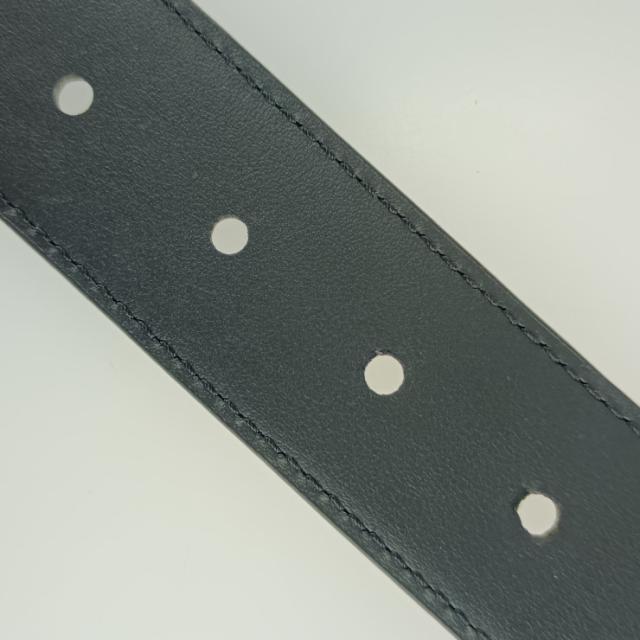 美品 LOUIS VUITTON ルイ ヴィトン サンジェルマン 35MM ベルト M8355S ブラック レザー メンズ #100/40 シルバー金具【本物保証】