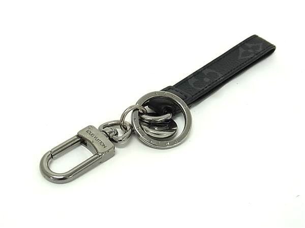 LOUIS VUITTON ルイヴィトン キーホルダー モノグラム エクリプス ポルトクレ ドラゴンヌ M61950 ブラック グレー PVC レザー メンズ キーリング シルバー金具【本物保証】_1