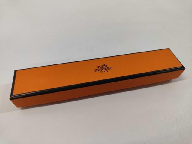 HERMES エルメス ネックレス リボンチョーカー ブラウン シルバー系 キャンバス レディース 美品【本物保証】_8