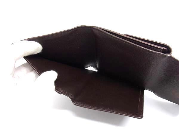 LOUIS VUITTON ルイヴィトン 財布 ポルトモネビエ カルトクレディ N61652 ブラウン ダミエ レディース Wホック 三つ折り財布【本物保証】_5