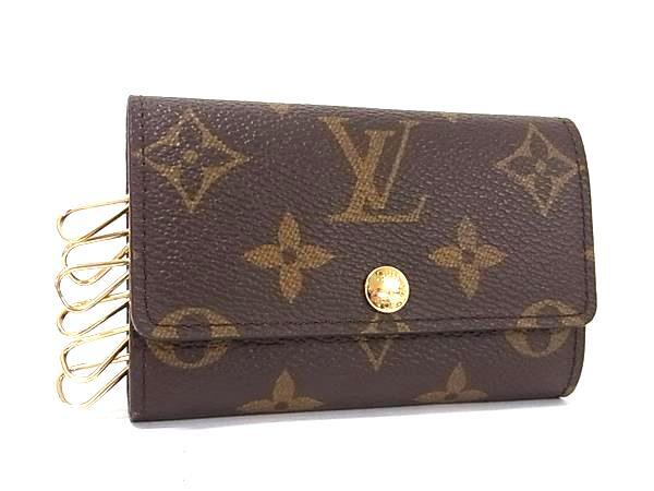 LOUIS VUITTON ルイヴィトン キーケース ミュルティクレ6 M62630 ブラウン モノグラム ユニセックス 6連 美品【本物保証】