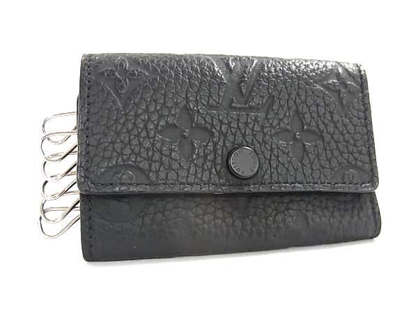 LOUIS VUITTON ルイヴィトン キーケース モノグラム ミュルティクレ6 M82604 ノワール(ブラック) トリヨンレザー ユニセックス 6連 シルバー金具 美品【本物保証】