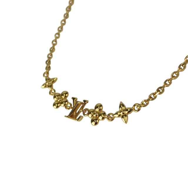 LOUIS VUITTON ルイヴィトン ネックレス ベビールイ M01614 ゴールド メタル レディース モノグラムフラワー 美品【本物保証】_1