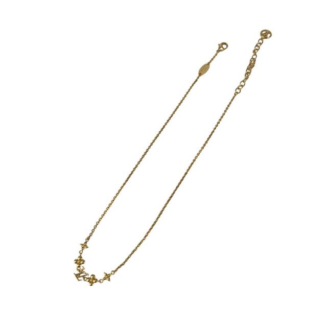 LOUIS VUITTON ルイヴィトン ネックレス ベビールイ M01614 ゴールド メタル レディース モノグラムフラワー 美品【本物保証】_3