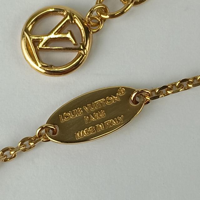 LOUIS VUITTON ルイヴィトン ネックレス ベビールイ M01614 ゴールド メタル レディース モノグラムフラワー 美品【本物保証】_4