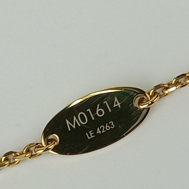 LOUIS VUITTON ルイヴィトン ネックレス ベビールイ M01614 ゴールド メタル レディース モノグラムフラワー 美品【本物保証】_5