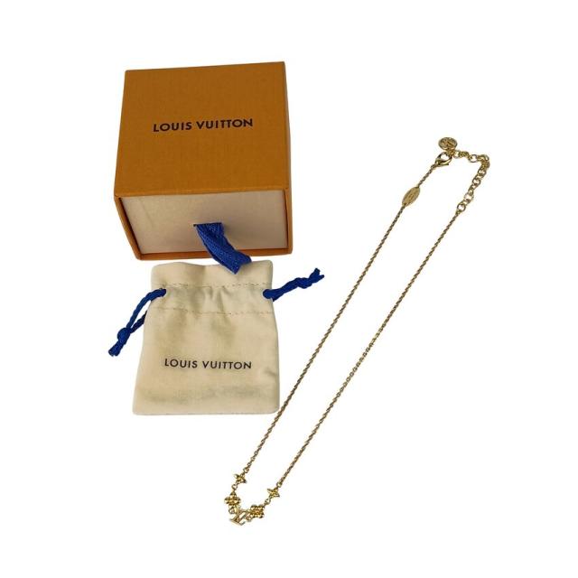LOUIS VUITTON ルイヴィトン ネックレス ベビールイ M01614 ゴールド メタル レディース モノグラムフラワー 美品【本物保証】_7