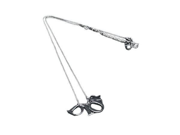 ChristianDior ディオール ネックレス シルバー系 メタル レディース ロゴ 美品【本物保証】