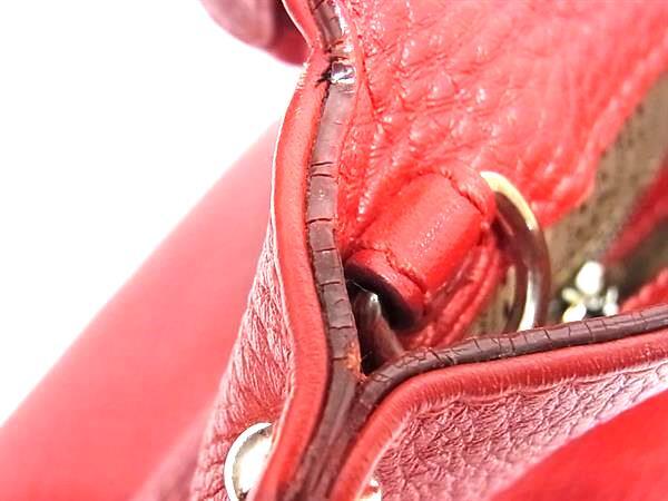 Salvatore Ferragamo フェラガモ ハンドバッグ ガンチーニ ソフィア EZ21 D356 レッド レザー レディース 2WAY シルバー金具【本物保証】_1