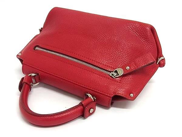 Salvatore Ferragamo フェラガモ ハンドバッグ ガンチーニ ソフィア EZ21 D356 レッド レザー レディース 2WAY シルバー金具【本物保証】_3