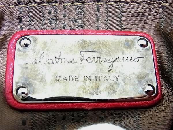 Salvatore Ferragamo フェラガモ ハンドバッグ ガンチーニ ソフィア EZ21 D356 レッド レザー レディース 2WAY シルバー金具【本物保証】_5