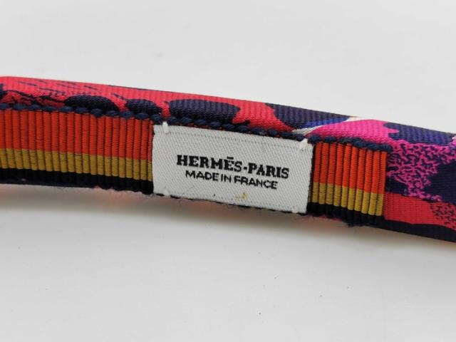 超美品 HERMES エルメス カチューシャ ヘアバンド 《エルザ》  - ピンク系 マルチカラー シルクツイル 100% レディース 髪留め 髪飾り【本物保証】