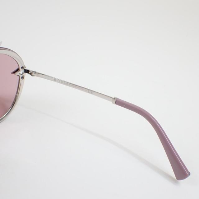 BVLGARI ブルガリ サングラス ディーバドリーム 6101-B ピンク系 シルバー メタル レディース ラインストーン 美品【本物保証】_4