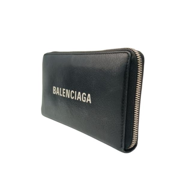 BALENCIAGA バレンシアガ 長財布 エブリデイ 490625 ブラック系 レザー
