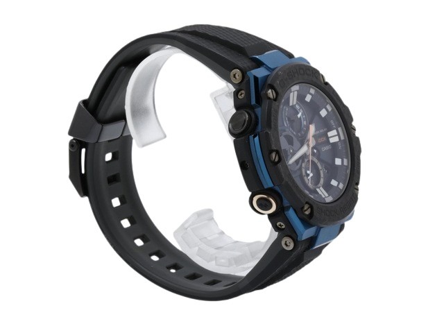 CASIO カシオ 腕時計 G-SHOCK Gスチール GST-B100XB-2AJF ブラック ネイビー文字盤 ステンレス カーボン メンズ Bluetooth ソーラー アナログ【本物保証】_2