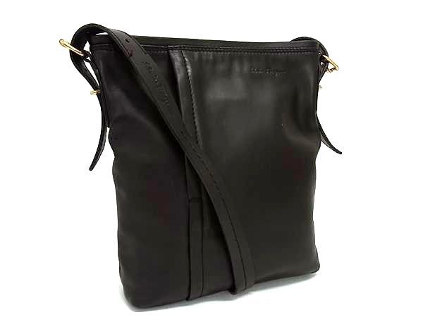 SALVATORE FERRAGAMO フェラガモ ショルダーバッグ GO-248830 ブラウン系 レザー レディース クロスボディ 斜め掛け 美品【本物保証】