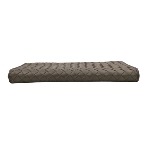 BOTTEGA VENETA ボッテガヴェネタ 長財布 イントレチャート 510643 グレー系 レザー ユニセックス ラウンドファスナー 美品【本物保証】_3