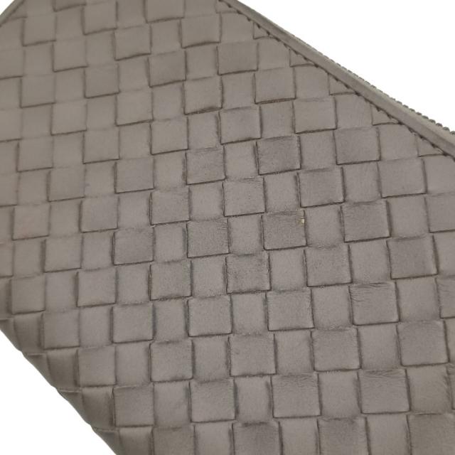 BOTTEGA VENETA ボッテガヴェネタ 長財布 イントレチャート 510643 グレー系 レザー ユニセックス ラウンドファスナー 美品【本物保証】_4