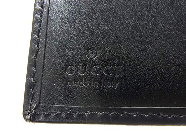 GUCCI グッチ 紙入れ ジャッキー 035 2888 2129 黒いこと GG帆布×なめし革 レディース 二つ折り紙入れ しろがね色金具【本物言いはなつ】