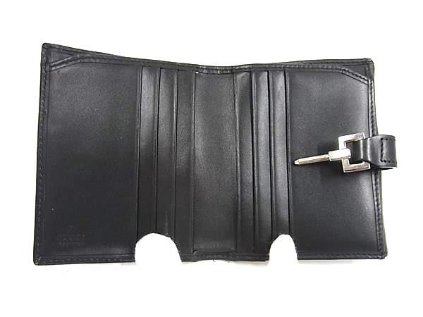 GUCCI グッチ 紙入れ ジャッキー 035 2888 2129 黒いこと GG帆布×なめし革 レディース 二つ折り紙入れ しろがね色金具【本物言いはなつ】