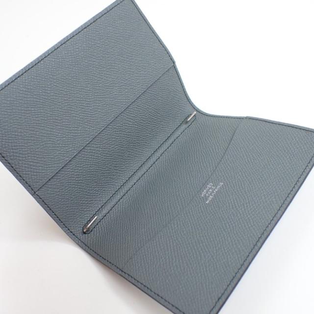 HERMES エルメス 手帳カバー アジェンダGM ネイビー×グレー系 エプソン