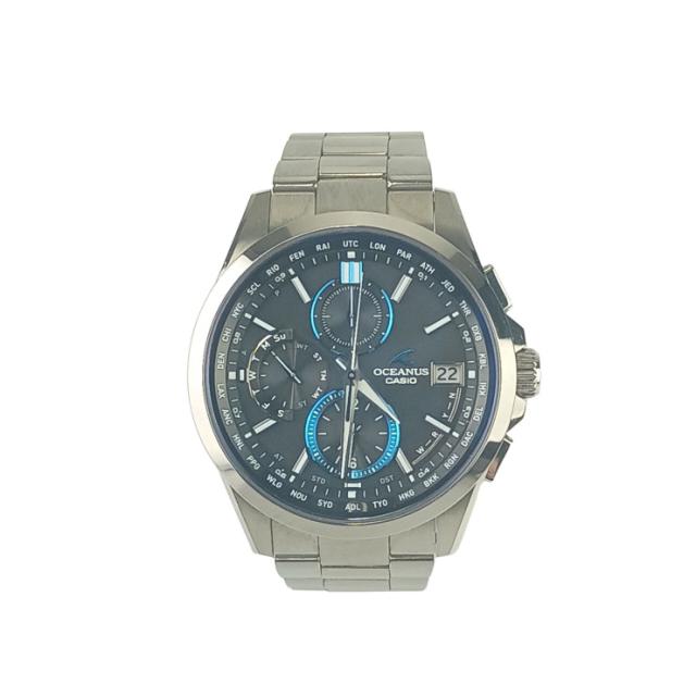 CASIO カシオ 腕時計 Classic Line オシアナス OCWT26001AJF ブラック文字盤 チタン メンズ アナログ 美品【本物保証】