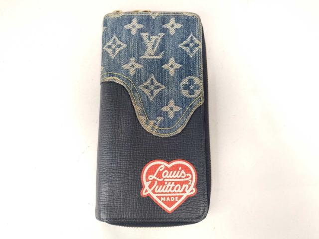 Louis Vuitton 長財布 ネイビー レザー タイムセール]LOUIS