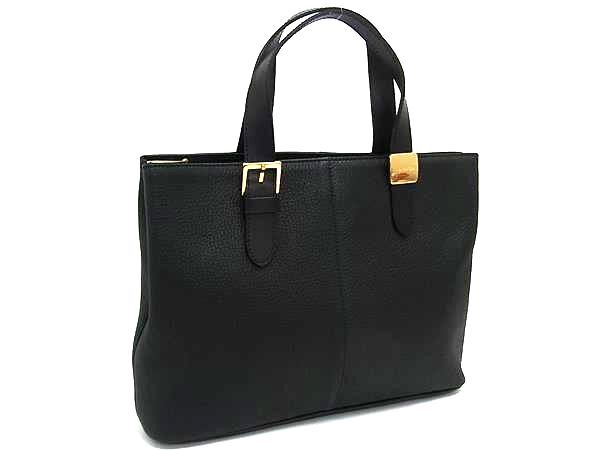 Burberrys バーバリーズ ハンドバッグ ブラック レザー レディース ノバチェック ベルト ゴールド金具 超美品【本物保証】