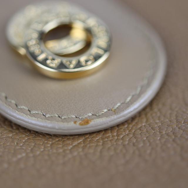 超美品 BVLGARI ブルガリ DOPPIOTONDO ドッピオトンド 長財布 26856 レザー ライトブラウン系 ゴールド金具 Wホック 二つ折り財布【本物保証】_7