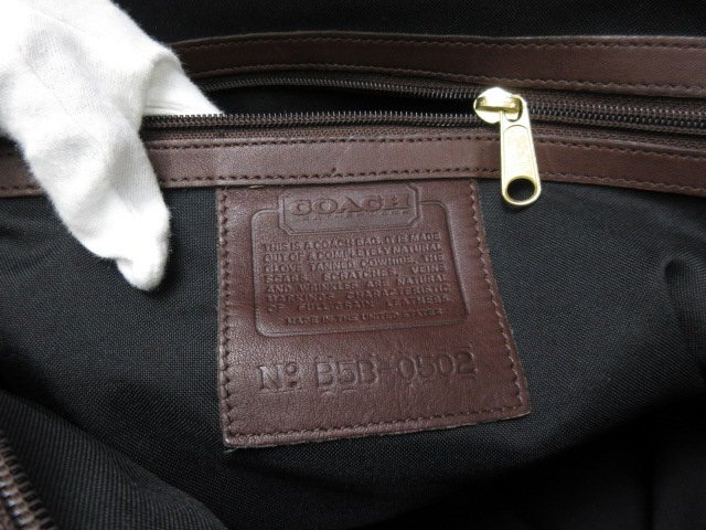 COACH コーチ ボストンバッグ 0502 ダークブラウン レザー ユニ