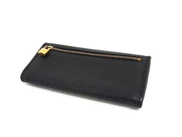 LOEWE ロエベ 財布 アナグラム アマソナ ブラック レザー レディース 二つ折り 長財布 ゴールド金具【本物保証】_2