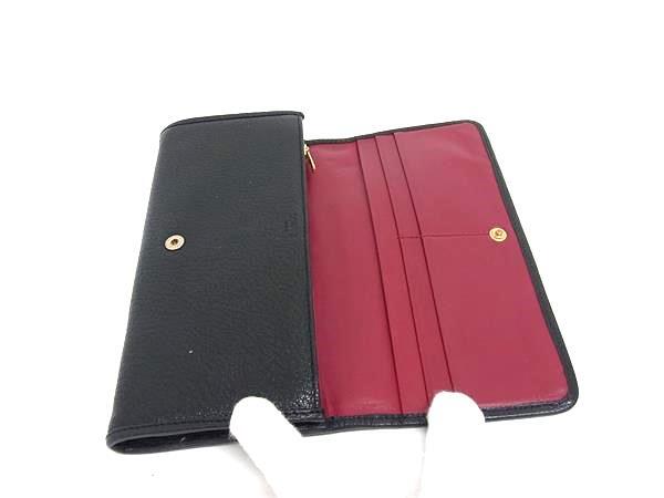 LOEWE ロエベ 財布 アナグラム アマソナ ブラック レザー レディース 二つ折り 長財布 ゴールド金具【本物保証】_3