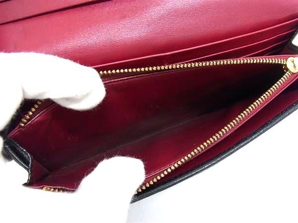 LOEWE ロエベ 財布 アナグラム アマソナ ブラック レザー レディース 二つ折り 長財布 ゴールド金具【本物保証】_5
