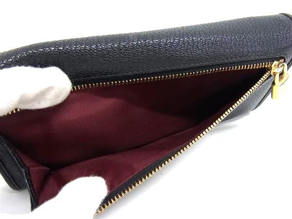 LOEWE ロエベ 財布 アナグラム アマソナ ブラック レザー レディース 二つ折り 長財布 ゴールド金具【本物保証】_6