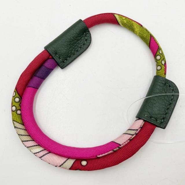 HERMES エルメス ブレスレット lasso ラッソ 1031158 マルチカラー系 シルク レディース 美品【本物保証】
