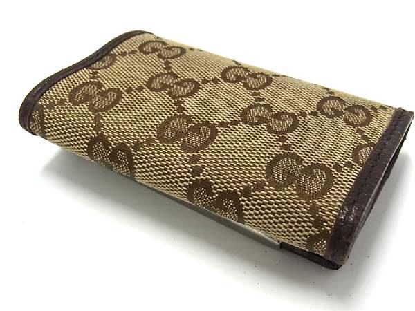 GUCCI グッチ 6連キーケース ベージュ GGキャンバス⁄カーフ 【431】 の