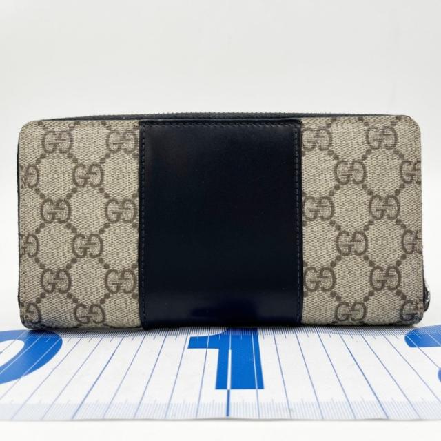 GUCCI グッチ 長財布 GGスプリーム 779879 ベージュ×ブラック系 PVC 