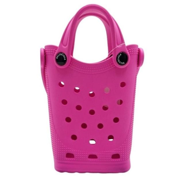 BALENCIAGA バレンシアガ ショルダーバッグ フォンフォルダー Crocsコラボ 702264 ピンク系 ラバー レディース スマホショルダー 美品【本物保証】