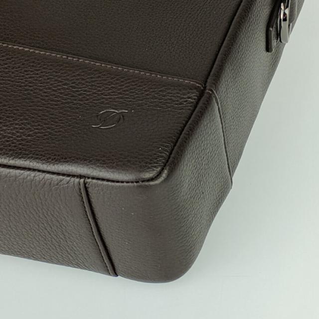 超美品 S.T.Dupont エス テー デュポン ビジネスバッグ ブリーフケース - ダークブラウン系 レザー メンズ 2WAY ショルダーバッグ【本物保証】