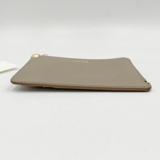 LOEWE ロエベ カードケース フラグメントケース CANBZ40 ベージュ系 カーフ ユニセックス コインケース ゴールド金具 美品【本物保証】_2